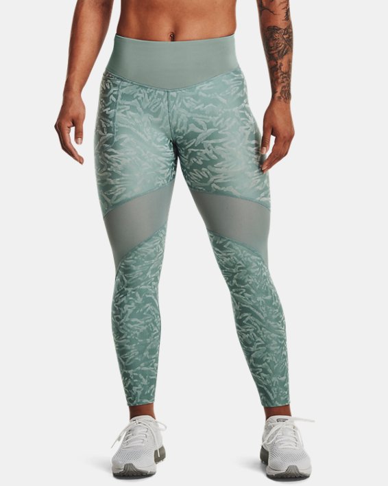 Women's UA Speedpocket Floral Tights in Gray image number 0